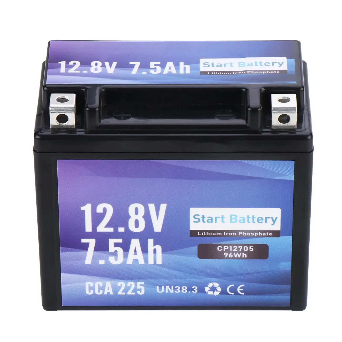 12.8V 7.5Ah Motorcycle Cranking Lithium LiFePO4 Battery
