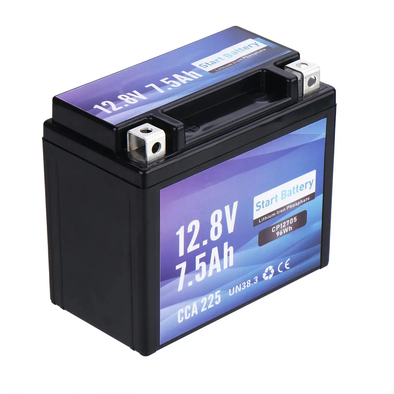 12.8V 7.5Ah Motorcycle Cranking Lithium LiFePO4 Battery - 2